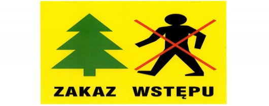 las zakaz wstępu