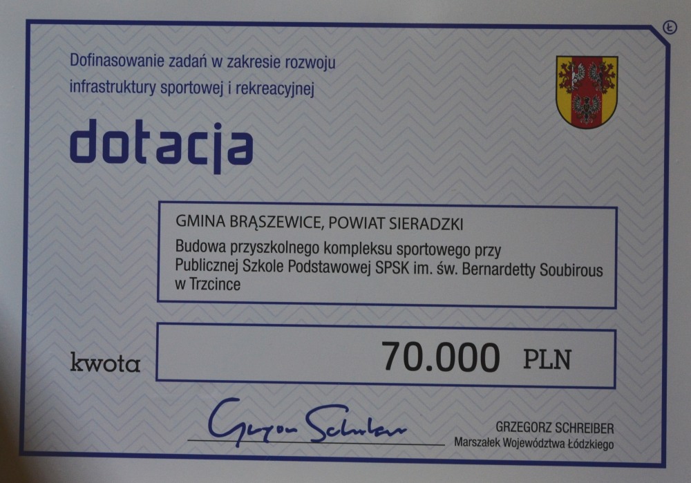 Dotacja Gmina Brąszewice - Trzcinka