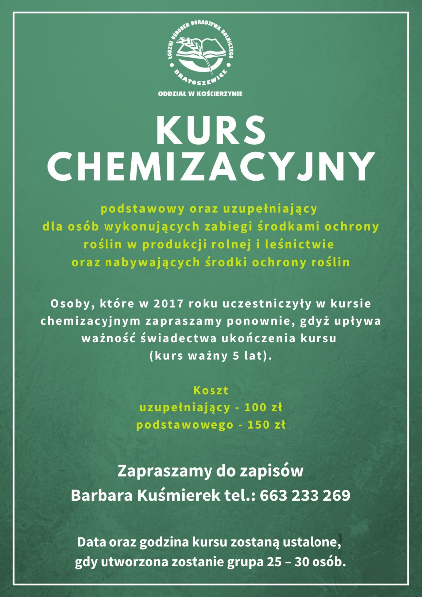 Kurs chemizacyjny